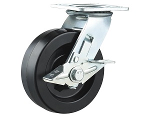 High Temperature Nylon Wheel Swivel Plate with Side Brake