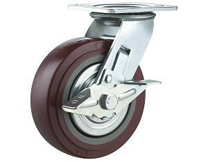 Swivel Polyurethane on Polypropylene Casters with Metal 