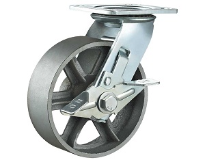 Heavy Duty Casters with Cast Iron Wheel Swivel Plate with