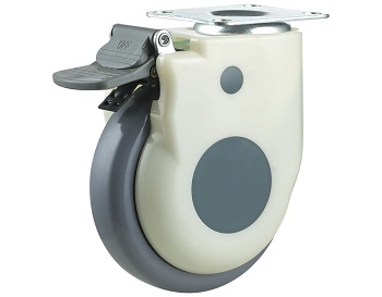 Medical Caster with TPR Rubber Wheel Swivel Plate with