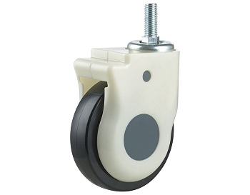 Medical Caster with TPU Wheel Swivel Threaded Stem