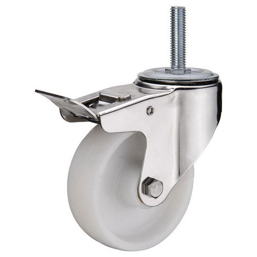 Industrial Caster White Polypropylene Wheel Swivel