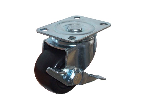 Low Profile Caster Swivel Plate with Side Brake