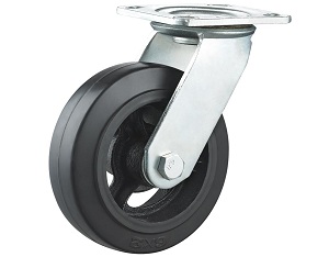 Rubber on Cast Iron Caster Swivel