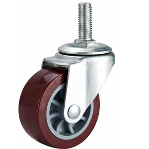 Light Duty Polyurethane Caster Swivel Threaded Stem