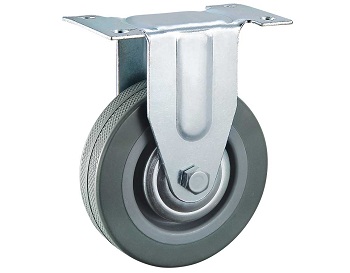 Rigid Gray Rubber Caster