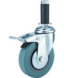 Light to Medium Duty Caster Blue Rubber wheel with Square