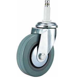 Light to Medium Duty Caster Blue Rubber wheel with Square