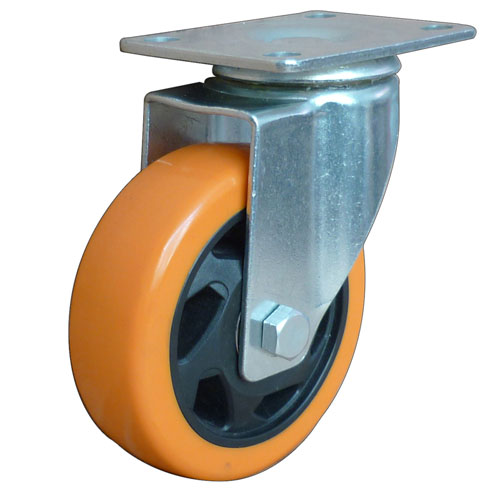 Blue medium duty swivel caster