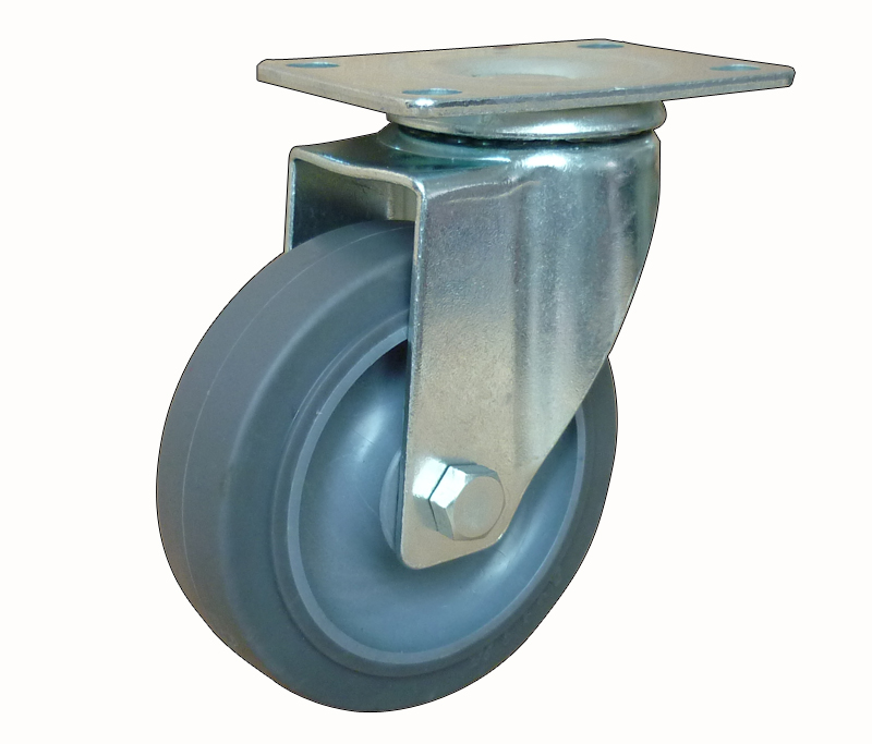 Medium duty TPR swivel caster