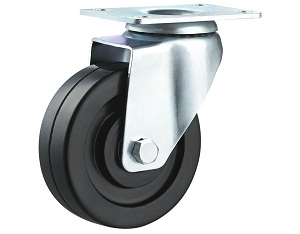  Medium duty white PP thread caster with brake