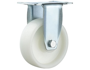 Medium Duty White PP Caster Swivel Plate with Brake