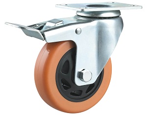 Medium Duty Caster with Polyurethane Wheel Swivel Top