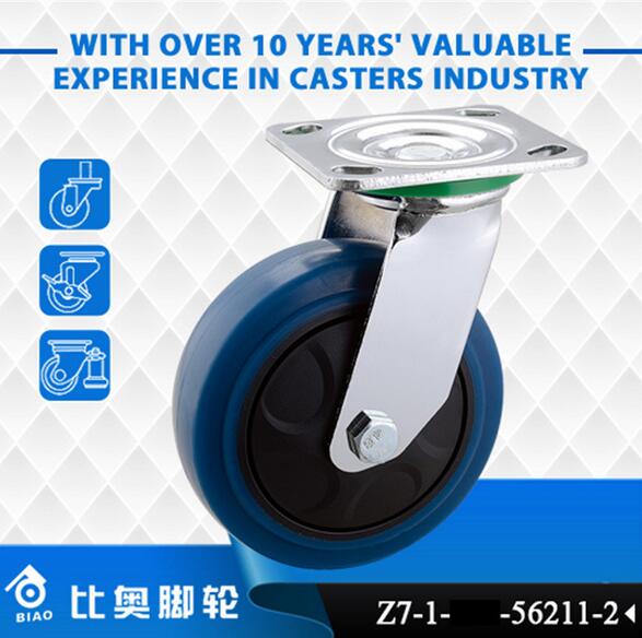 6 inch caster heavy-duty elastic mute wheel 原始圖片2