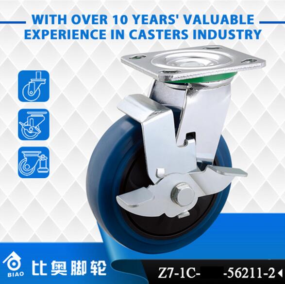 6 inch caster heavy-duty elastic mute wheel 原始圖片3