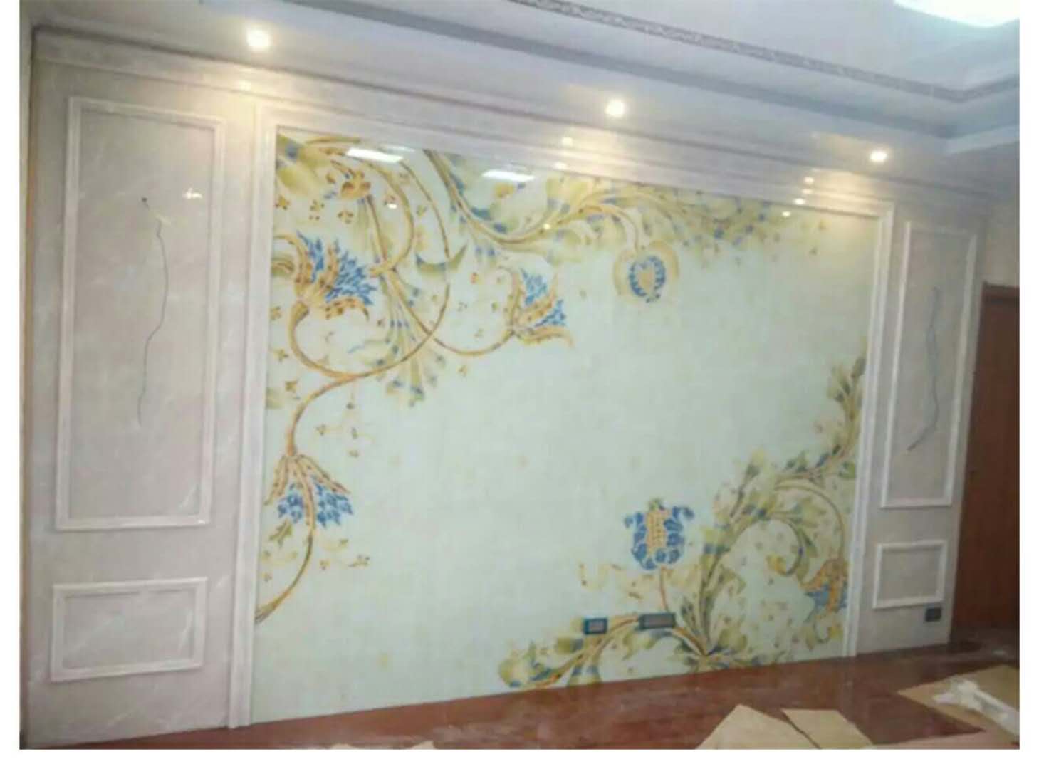 仿玉石羅馬柱背景墻原始圖片3