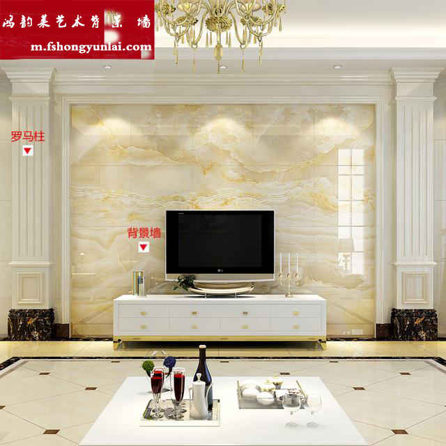 羅馬柱背景墻圣米兒