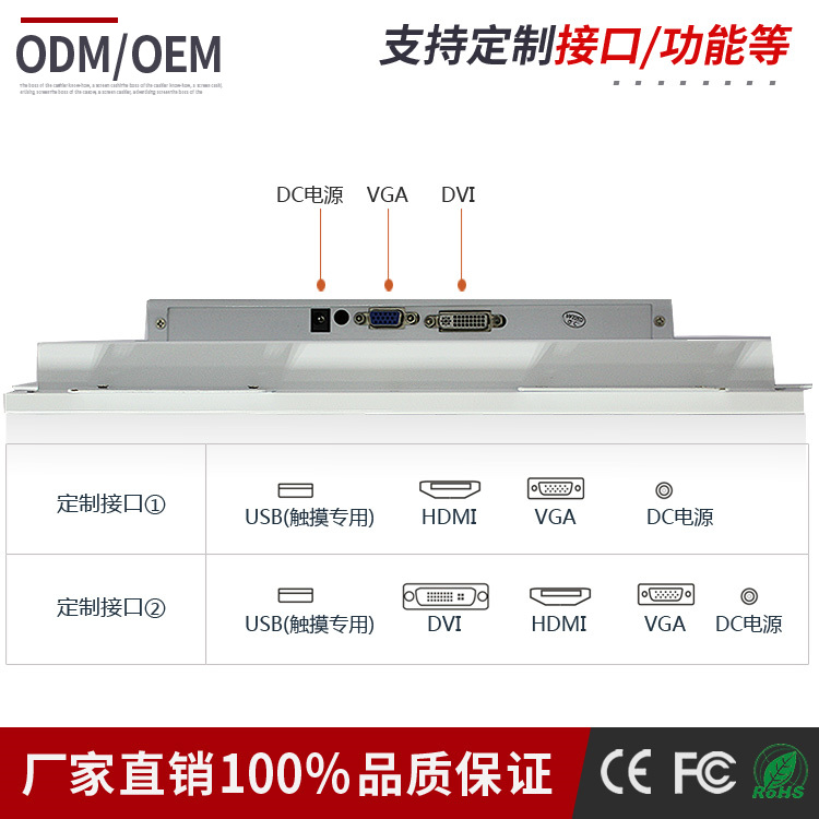 17寸嵌入式 工业显示器 电容触摸屏 厂家直销 4:3正屏 深圳中冠智能