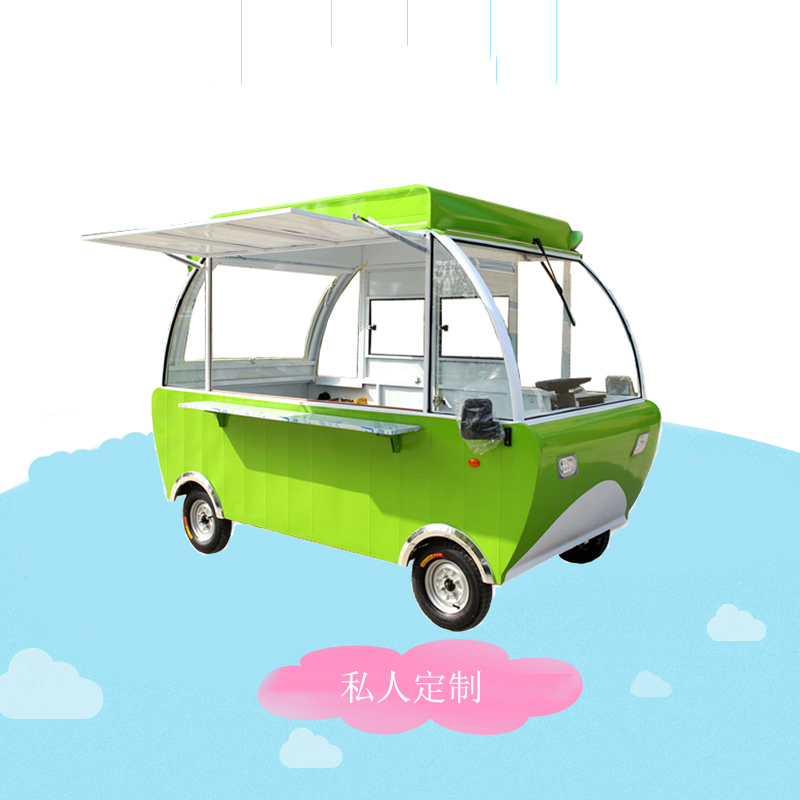 多功能小吃車房車電動餐車移動四輪快餐車流動早餐車美食車燒烤車原始圖片2