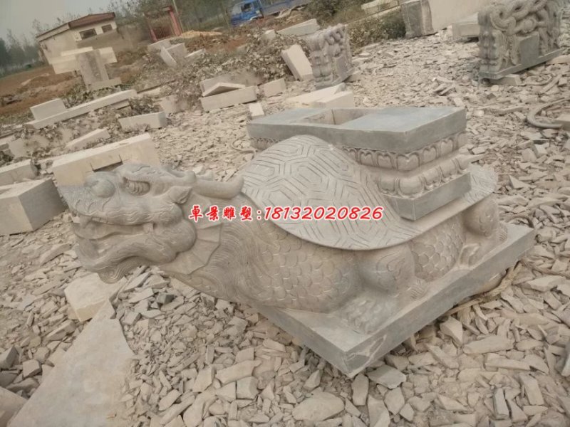 大理石龍龜雕塑古代神獸石雕 原始圖片2