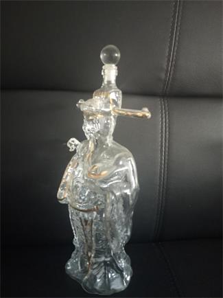 財神酒瓶工藝酒瓶玻璃擺件收藏品2018財神到原始圖片3