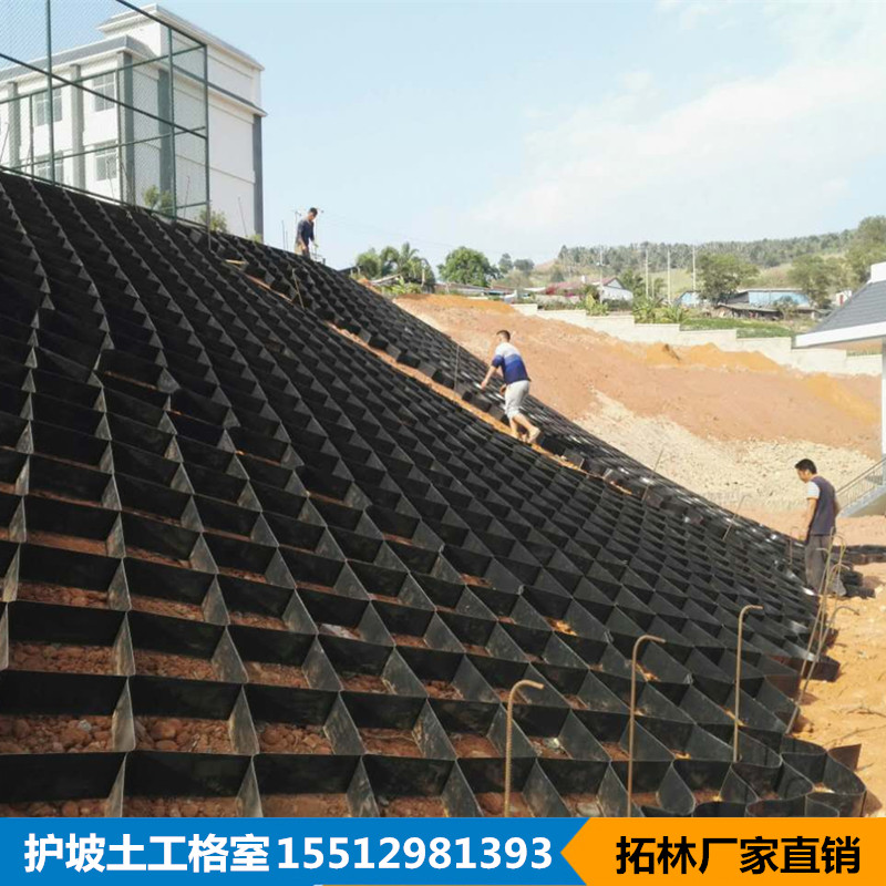 pe土工格室廠家 拓林土工格室廠家批發(fā) 河道護坡蜂巢土工格室
